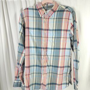 Brooks Brothers Red Fleece Blue Red Plaid Long Sleeve Button‎ Down Men Medium